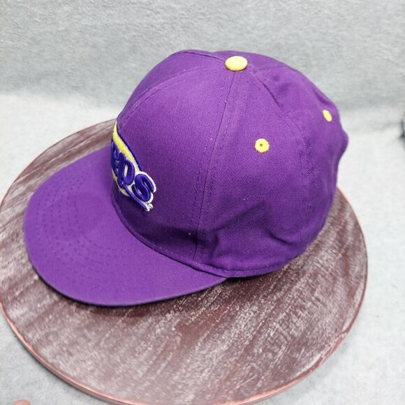 Peeps Adjustable Purple Baseball Cap With Yellow Accents & Embroidery - Picture 2 of 9